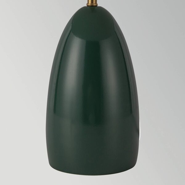 Elstead Lampa stołowa Poppy, możliwość ściemniania, zielony, salon / jadalnia, aluminium, vintage