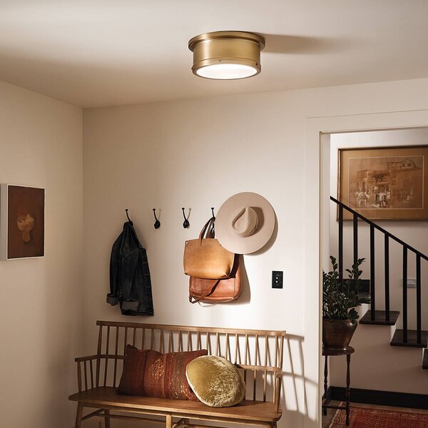 KICHLER Lampa sufitowa Serca, możliwość ściemniania, mosiężny / złoty, salon / jadalnia, metal