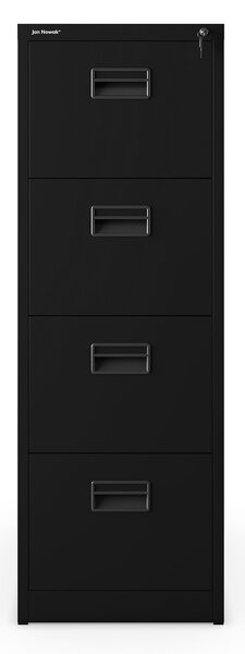 Metalowa szafa kartotekowa SARA V4, 460 x 1320 x 620 mm, czarna