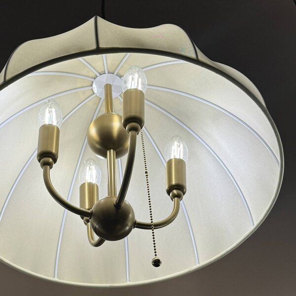 Elstead Lampa wisząca Crosby, możliwość ściemniania, mosiężny / złoty, salon / jadalnia, metal, vintage