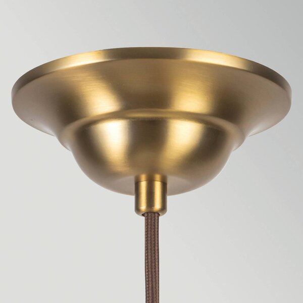 Elstead Lampa wisząca Crosby, możliwość ściemniania, mosiężny / złoty, salon / jadalnia, metal, vintage