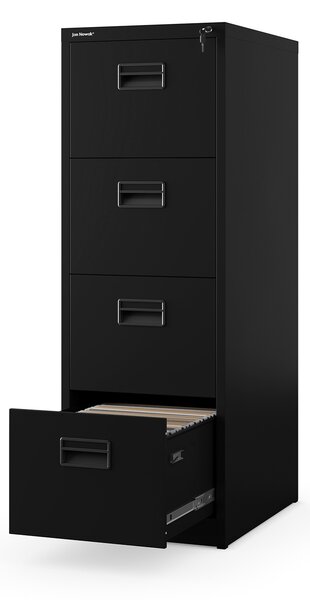 Metalowa szafa kartotekowa SARA V4, 460 x 1320 x 620 mm, czarna