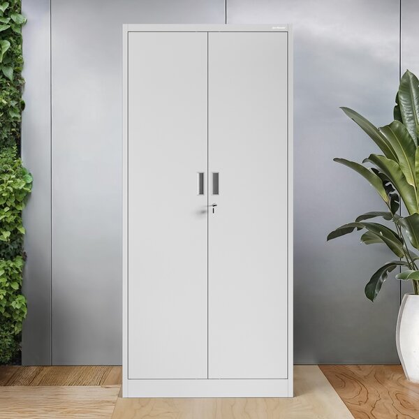 Szafa biurowa na dokumenty z 4 półkami szara, 1750x800x400 mm: JAN