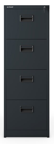 Szafa kartotekowa metalowa z 4 szufladami antracytowa, 460x1320x620 mm: SARA