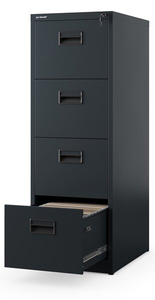 Szafa kartotekowa metalowa z 4 szufladami antracytowa, 460x1320x620 mm: SARA