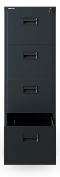 Szafa kartotekowa metalowa z 4 szufladami antracytowa, 460x1320x620 mm: SARA