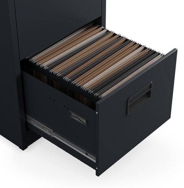 Szafa kartotekowa metalowa z 4 szufladami antracytowa, 460x1320x620 mm: SARA