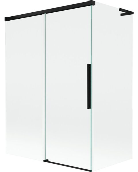 Mexen Rox L parawan nawannowy 2-skrzydłowy rozsuwany 120 + 70 x 150 cm, transparent, czarny - 8C9L-120-070-70-00