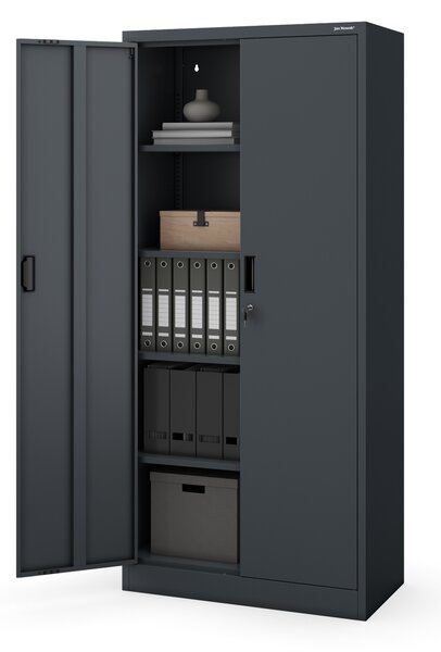 Szafa metalowa biurowa z 4 półkami antracytowa, 1750x800x400 mm: JAN Compact