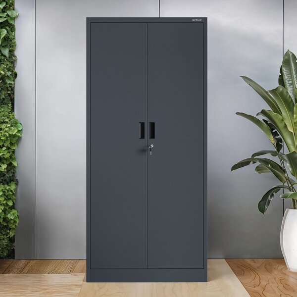 Szafa metalowa biurowa z 4 półkami antracytowa, 1750x800x400 mm: JAN Compact