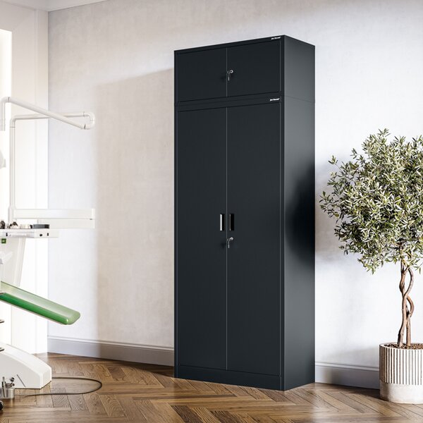 Szafa metalowa biurowa z 4 półkami antracytowa, 1750x800x400 mm: JAN Compact