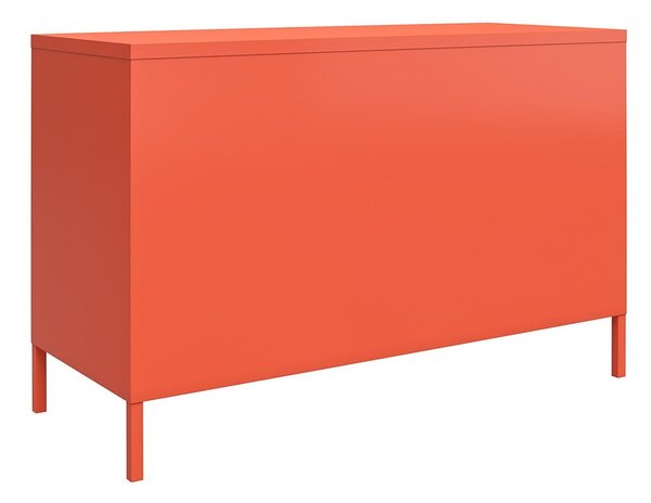 Pomarańczowa metalowa szafka Novogratz Cache, 100x64 cm