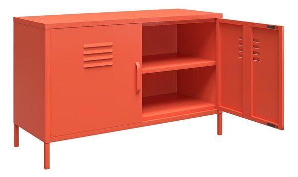 Pomarańczowa metalowa szafka Novogratz Cache, 100x64 cm