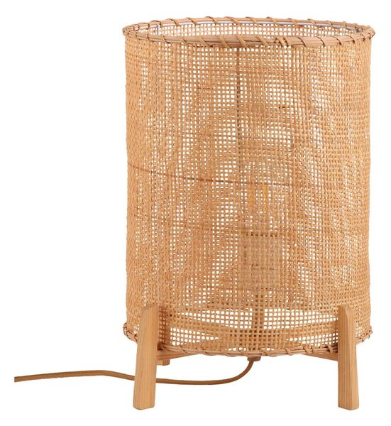 Rattanowa lampa stołowa SULION Wala, wys. 35 cm