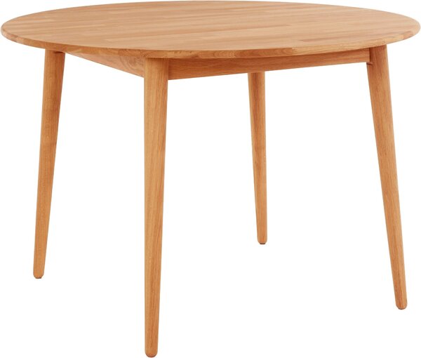 Okrągły dębowy stół 110cm w nordyckim stylu, dąb bianco