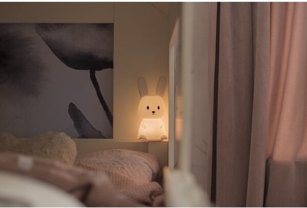 Biała lampka nocna LED dla dzieci Bunny – Star Trading