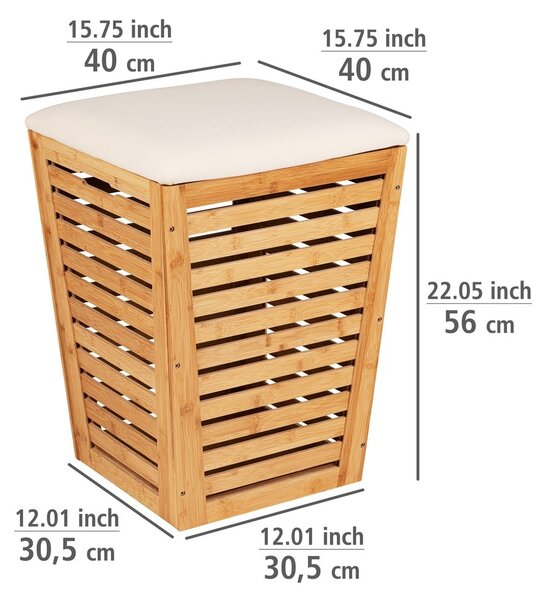 Bambusowy kosz na pranie 55 l – Wenko
