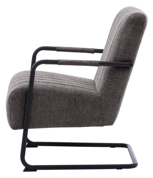 Ciemnoszary fotel Trout – Unique Furniture