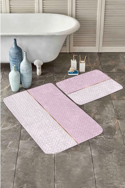 Różowe dywaniki łazienkowe zestaw 2 szt. 60x100 cm – Mila Home