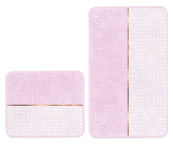 Różowe dywaniki łazienkowe zestaw 2 szt. 60x100 cm – Mila Home