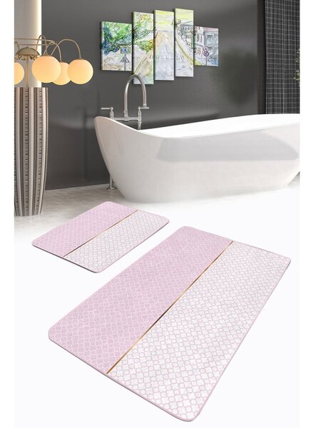 Różowe dywaniki łazienkowe zestaw 2 szt. 60x100 cm – Mila Home