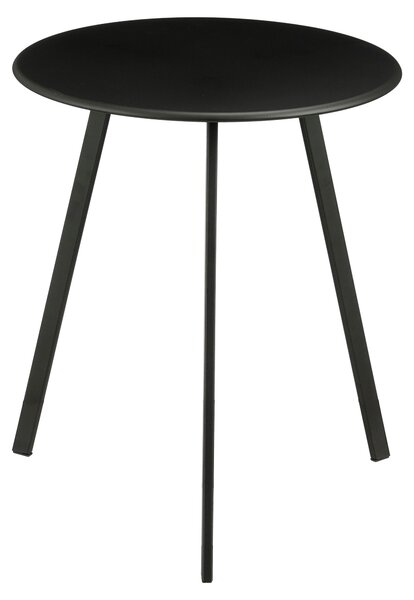 Mica Decorations Seattle – stolik ogrodowy – okrgy stolik kawowy – stolik na roliny i stolik kawowy – 45 x Ø38 cm – metal – czarny