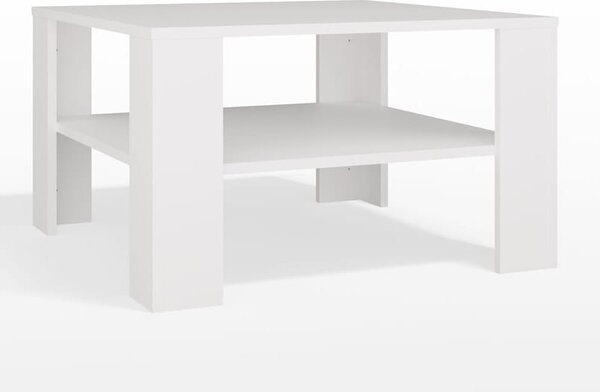 Duża biała ława do salonu 68x68 cm | Umeblowana.com