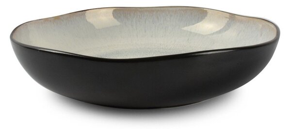 Czarny/beżowy głęboki kamionkowy talerz ø 22,5 cm Lunar – Salt&Pepper