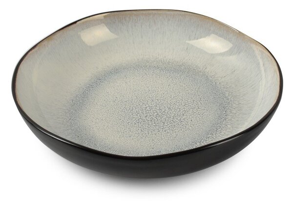 Czarny/beżowy głęboki kamionkowy talerz ø 22,5 cm Lunar – Salt&Pepper