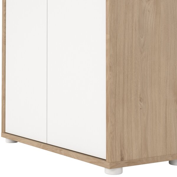 Czterodrzwiowy regał biurowy Sign 80 jackson hickory/biały mat
