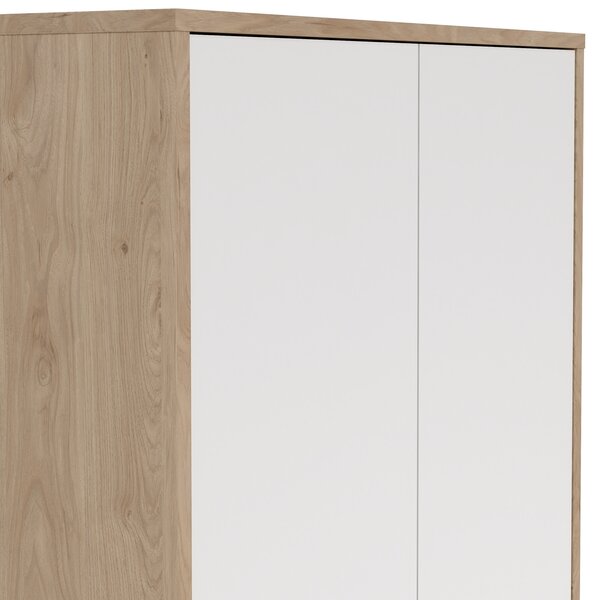 Czterodrzwiowy regał biurowy Sign 80 jackson hickory/biały mat