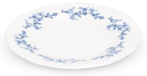 Biały/niebieski porcelanowy talerz deserowy ø 16 cm Retro – BonBistro