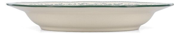 Zielony/w kolorze kości słoniowej głęboki porcelanowy talerz ø 23 cm Cyril – S|P Collection