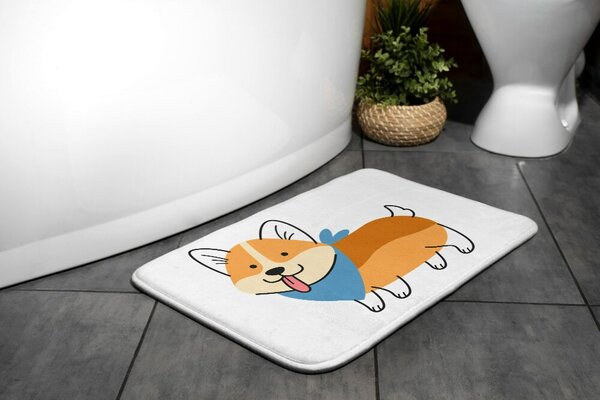 Antypoślizgowy dywanik łazienkowy Antypoślizgowy dywanik łazienkowy Pies Shiba Inu