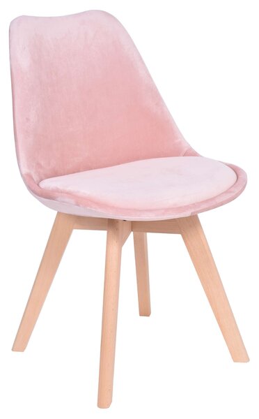 Krzesło Nantes Velvet różowy