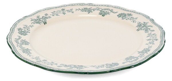 Zielony/w kolorze kości słoniowej porcelanowy talerz ø 27 cm Cyril – S|P Collection