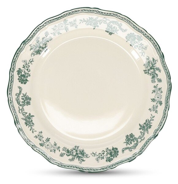 Zielony/w kolorze kości słoniowej porcelanowy talerz ø 27 cm Cyril – S|P Collection
