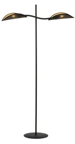 Lampa stojąca podłogowa Emibig 2xE14 40W LOTUS LP2 BLACK/GOLD 1106/LP2