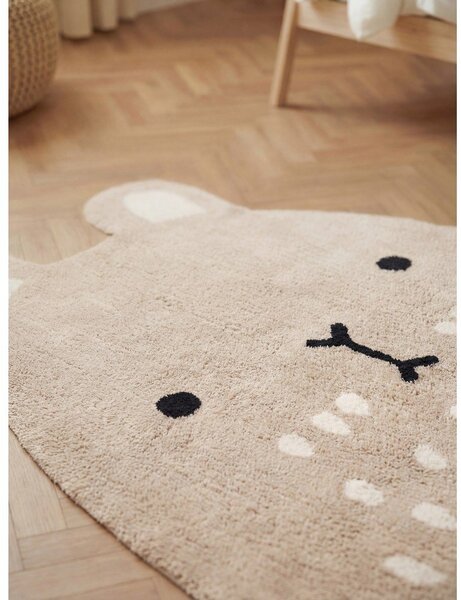 Beżowy bawełniany dywan dziecięcy odpowiedni do prania/tkany ręcznie 120x152 cm Snuggle Pucki – Hanse Home