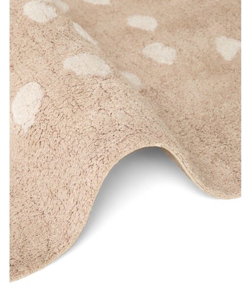 Beżowy bawełniany dywan dziecięcy odpowiedni do prania/tkany ręcznie 120x152 cm Snuggle Pucki – Hanse Home