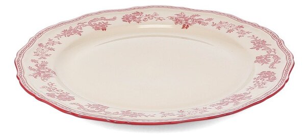 Bordowy/w kolorze kości słoniowej porcelanowy talerz ø 27 cm Cyril – S|P Collection