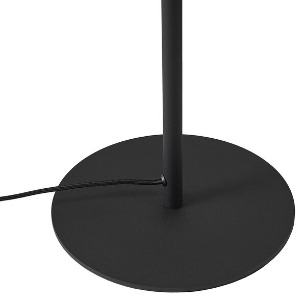Lampa stojąca Orbelia Lindby, czarny, salon / jadalnia, szkło, nowoczesny