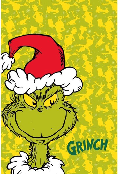 Zielony polarowy koc dziecięcy 100x150 cm Grinch – Jerry Fabrics