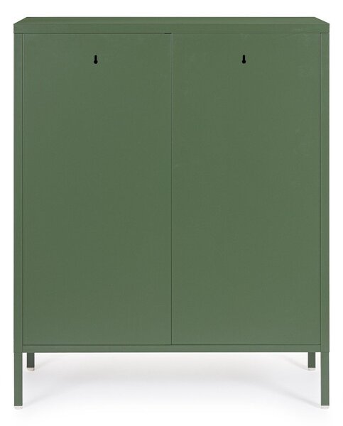 Ciemnozielona metalowa szafka z zamkiem 80x101,5x40 cm Cambridge – Yes Everyday