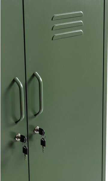 Ciemnozielona metalowa szafka z zamkiem 80x101,5x40 cm Cambridge – Yes Everyday