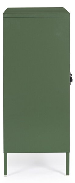 Ciemnozielona metalowa szafka z zamkiem 80x101,5x40 cm Cambridge – Yes Everyday