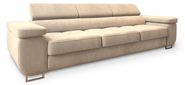 Masseno Sofa MOSINE z funkcją spania, Rozkładana sofa - Wanilia, MONOLITH 04