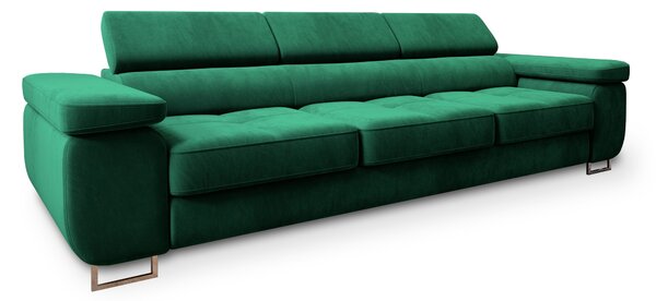 Masseno Sofa MOSINE z funkcją spania, Rozkładana sofa - Zielony, MONOLITH 37