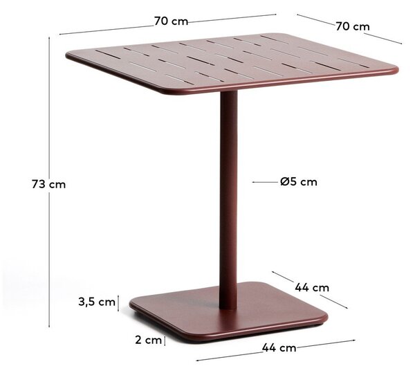 Stalowy stół ogrodowy 70x70 cm Brai – Kave Home