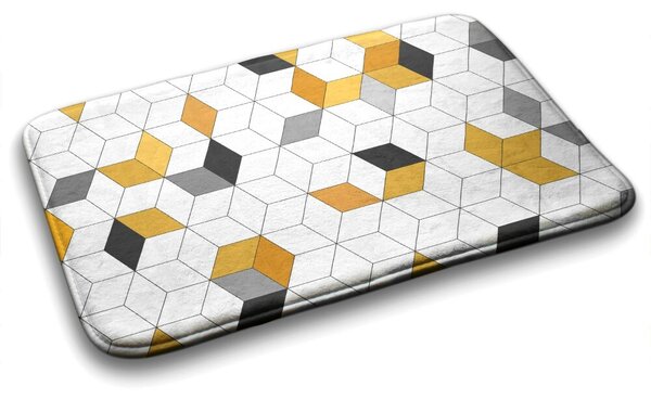 Dywanik łazienkowy Dywanik łazienkowy Geometryczne sześciany